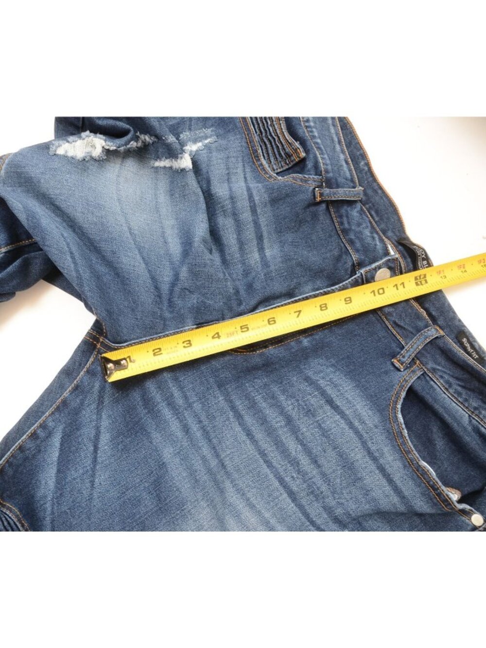 Judy Blue PLUS Size 18W Dark Wash Destructed Moto Style Skinny 5 Pocket Jeans‎ - Picture 7 of 8